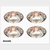 Sticker Ovale Reine des Coeurs (Feuille)