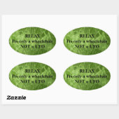 Sticker Ovale Relax, fauteuil roulant (Feuille)
