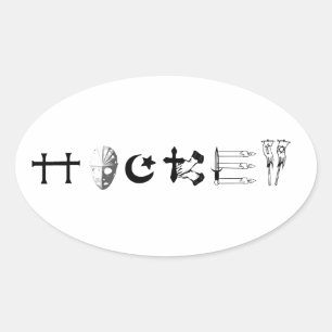 Sticker Ovale Religion du hockey