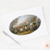 Sticker Ovale Remise du général Burgoyne - 1822 (Enveloppe)