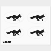 Sticker Ovale Renard (Feuille)