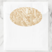 Sticker Ovale Rénovation du chipboard Motif OSB (Sac)
