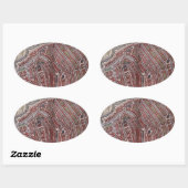 Sticker Ovale Réplique carte de la ville d'Amsterdam 1652 (Feuille)