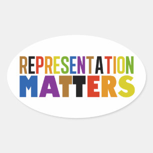 Sticker Ovale Représentation Fait La Différence Arc-en-ciel Dive