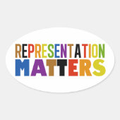 Sticker Ovale Representation Matters Rainbow Diversity (Devant)