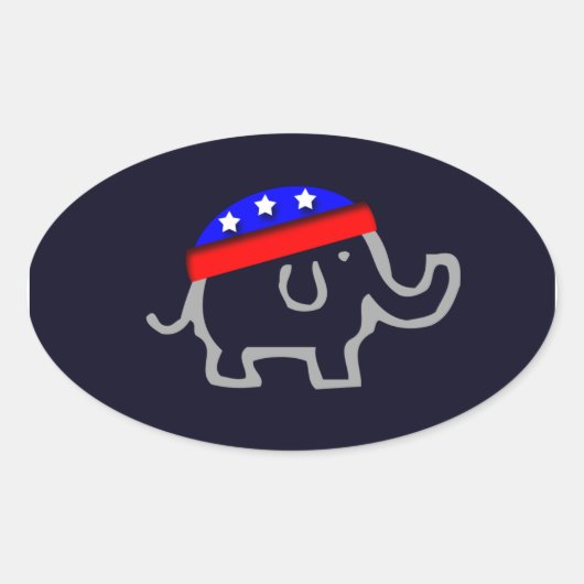 Sticker Ovale Républicain (Devant)