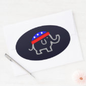 Sticker Ovale Républicain (Enveloppe)