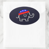 Sticker Ovale Républicain (Sac)