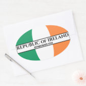 Sticker Ovale République d'Irlande Fondée en 1922 drapeau irland (Enveloppe)
