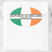 Sticker Ovale République d'Irlande Fondée en 1922 drapeau irland (Sac)