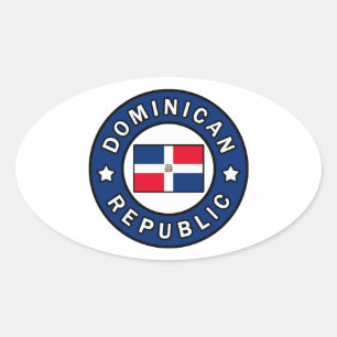 Sticker Ovale République dominicaine