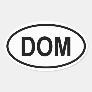 Sticker Ovale République Dominicaine "DOM"