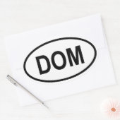 Sticker Ovale République Dominicaine "DOM" (Enveloppe)