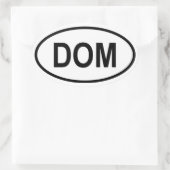 Sticker Ovale République Dominicaine "DOM" (Sac)