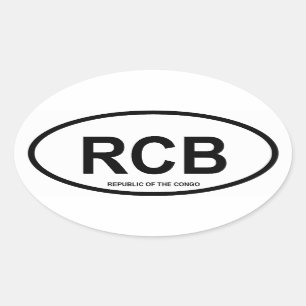 Sticker Ovale République du Congo "RCB"