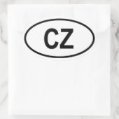 Sticker Ovale République Tchèque "CZ " (Sac)
