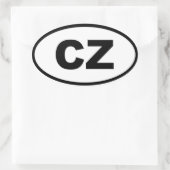 Sticker Ovale République tchèque - CZ - Européen (Sac)