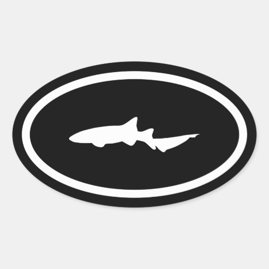 Sticker Ovale Requin nourrice (Devant)