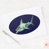 Sticker Ovale requins, animaux sauvages (Enveloppe)