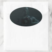 Sticker Ovale Réseau d'information en ligne comme transfert numé (Sac)