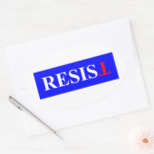 Sticker Ovale Résister (Enveloppe)