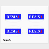 Sticker Ovale Résister (Feuille)