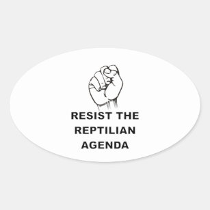Sticker Ovale Résister À L'Agenda Républicain