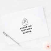 Sticker Ovale Résister À L'Agenda Républicain (Enveloppe)