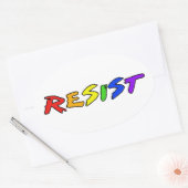 Sticker Ovale Résistez ! (Enveloppe)