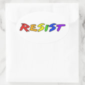 Sticker Ovale Résistez ! (Sac)