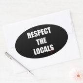 STICKER OVALE RESPECTEZ LE DECAL DU BÂTIMENT LOCAUX - ARRIÈRE -  (Enveloppe)