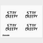 Sticker Ovale Reste déplaisant ! (Feuille)