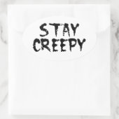 Sticker Ovale Reste déplaisant ! (Sac)