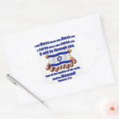 Sticker Ovale Restez avec Israël (Enveloppe)