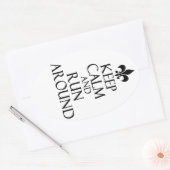 Sticker Ovale Restez calme (Enveloppe)
