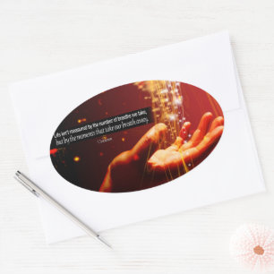 Sticker Ovale "Retire notre souffle" Citation inspirante