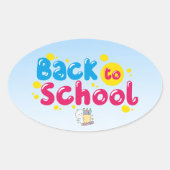 Sticker Ovale Retour à l'école (Devant)