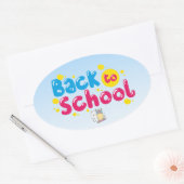 Sticker Ovale Retour à l'école (Enveloppe)