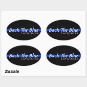 STICKER OVALE RETOUR DE L'ÉTIQUETTE BLEUE OVAL BUMPER (Feuille)