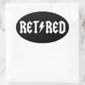 Sticker Ovale Retraité (Sac)