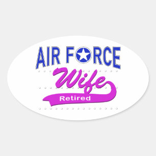 Sticker Ovale Retraite d'une femme de la Force aérienne