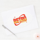 Sticker Ovale Retro. (Enveloppe)