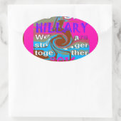 Sticker Ovale Retro USA Stronger Together Abstrait Art Print (Sac)