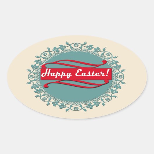 Sticker Ovale Rétro, vintage (Devant)