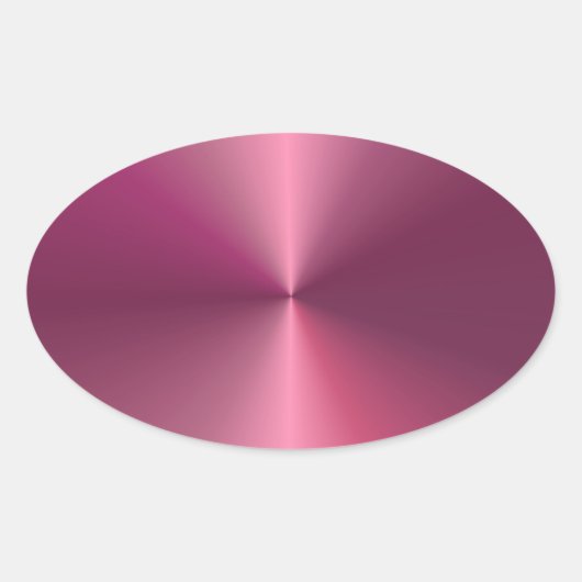 Sticker Ovale Revêtement métallique moderne vierge Modèle rose é (Devant)