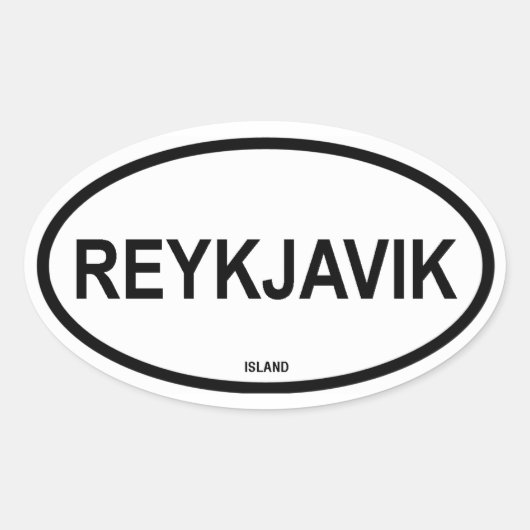 STICKER OVALE REYKJAVIK (Devant)