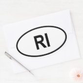 Sticker Ovale Rhode Island "RI" (Enveloppe)