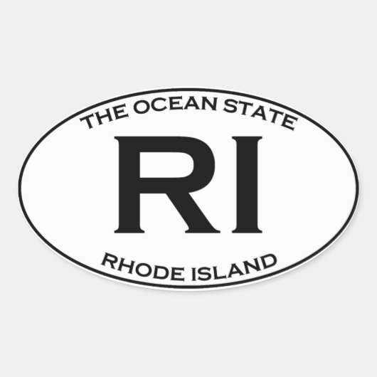 Sticker Ovale RI - Rhode Island (Devant)