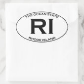 Sticker Ovale RI - Rhode Island (Sac)