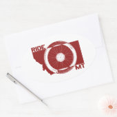Sticker Ovale Ride Montana (Enveloppe)